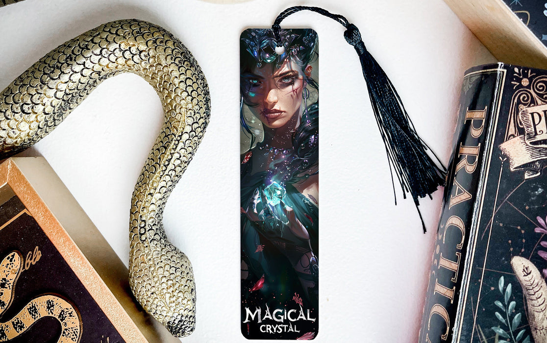 a bookmark with a picture of a woman on it