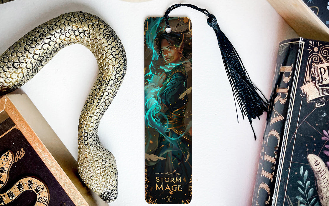 a bookmark with a picture of a woman on it