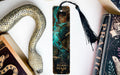 a bookmark with a picture of a woman on it