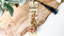 a bookmark with a picture of a bunny on it