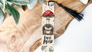 a bookmark with a picture of a hedgehog on it