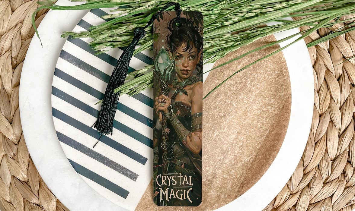 a close up of a bookmark on a plate