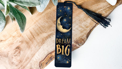 a bookmark with the words dream big on it