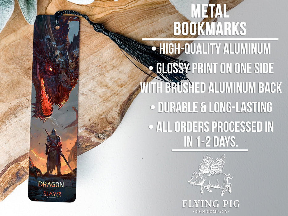 a bookmark with a picture of a dragon on it