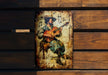 a painting of a man playing a guitar
