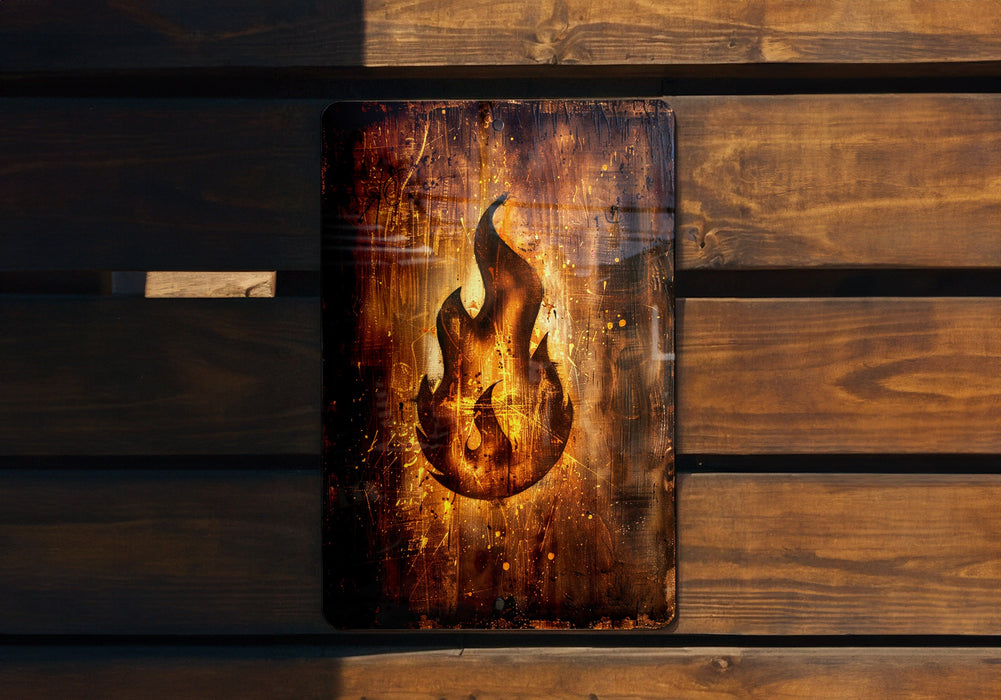 a picture of a star wars symbol on a wooden bench
