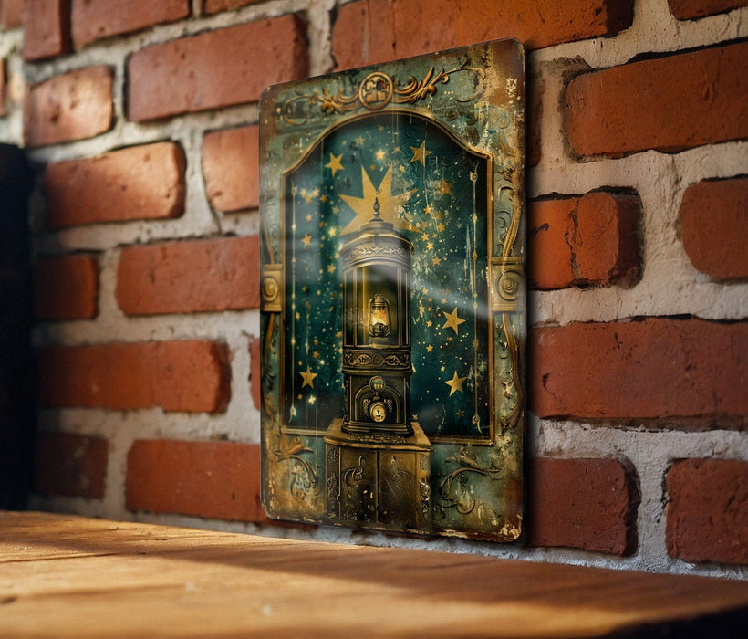 a picture of a clock on a brick wall