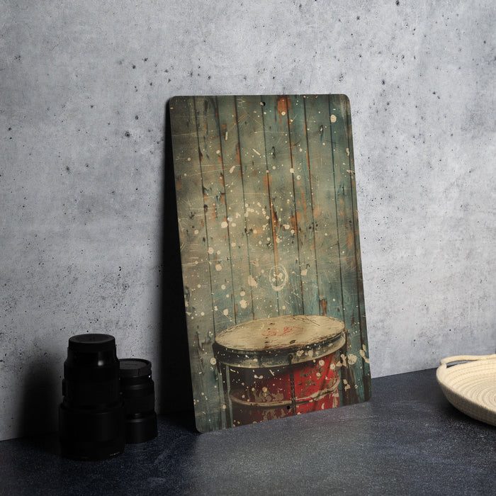 a picture of a drum on a table