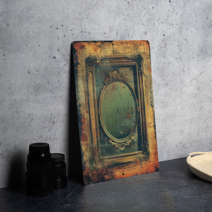 a picture frame sitting on top of a table
