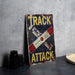 a picture of a sign that says track attack