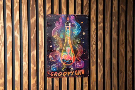 a painting of a rocket on a wooden wall