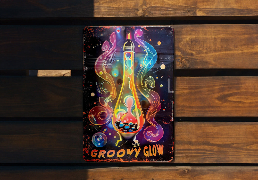 a painting of a rocket ship on a wooden bench