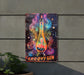 a sign on a wall that says groozy glow