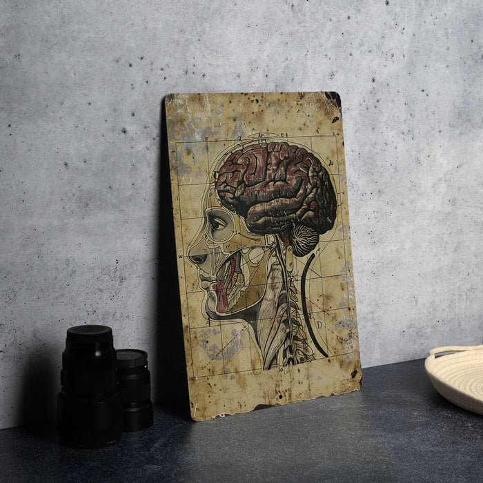 a picture of a human head with a brain on it