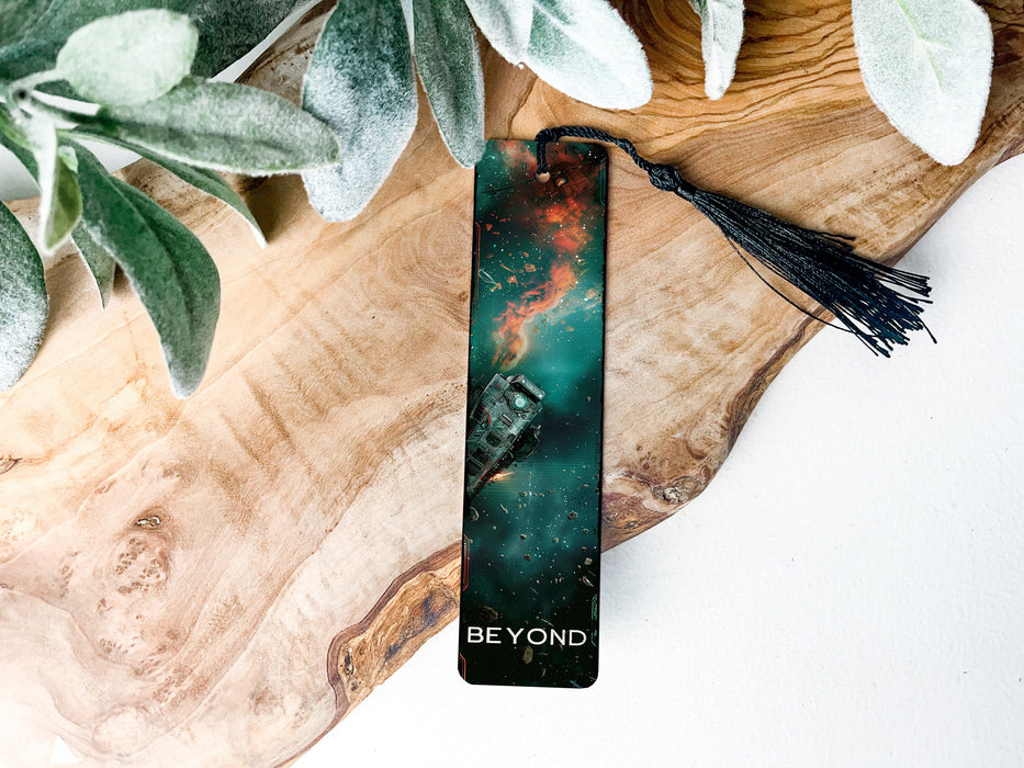 a bookmark with a picture of a person on it