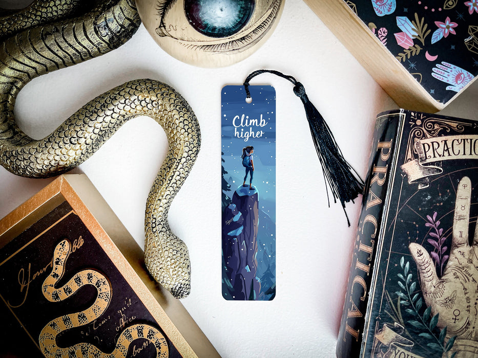 a bookmark with a picture of a girl on it