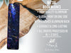 a bookmark with a purple and blue design on it