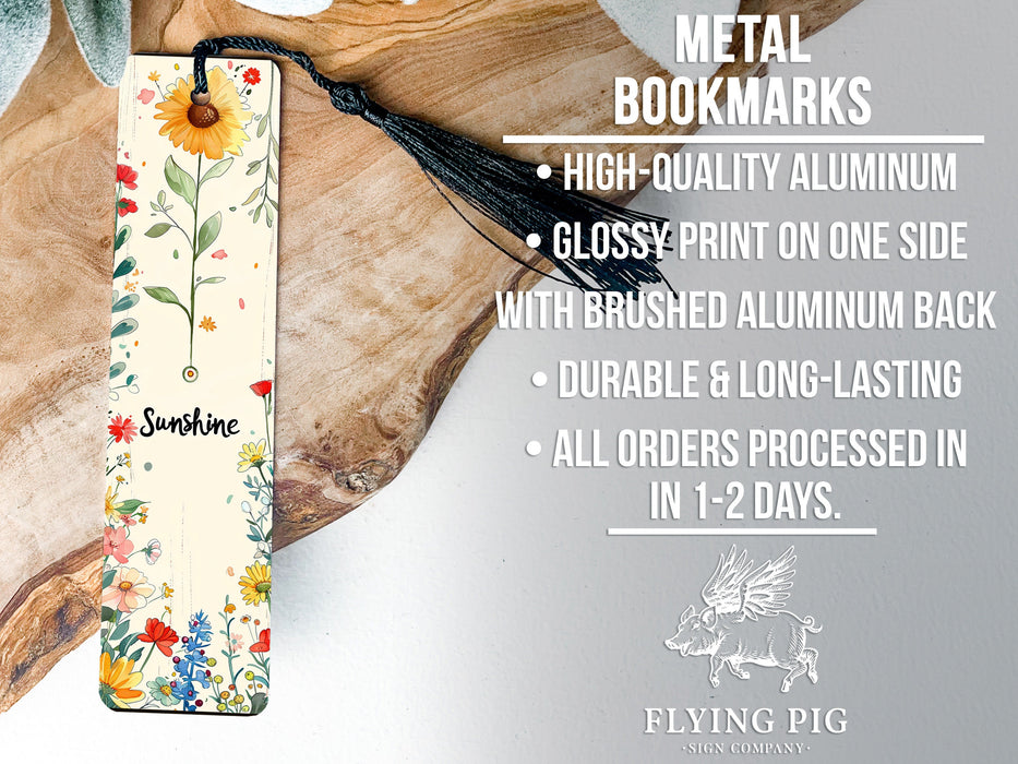 a bookmark with a flower design on it