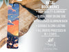 a bookmark with a picture of a sunset and flowers on it