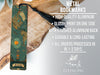 a metal bookmark with a map of the world on it