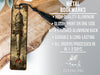 a metal bookmark with a picture of a rocket ship on it