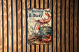 Vintage Shrimp Tank Metal Sign, Tiny & Busy, Driftwood Decor, Aquarium Essentials, Quirky Home Decor