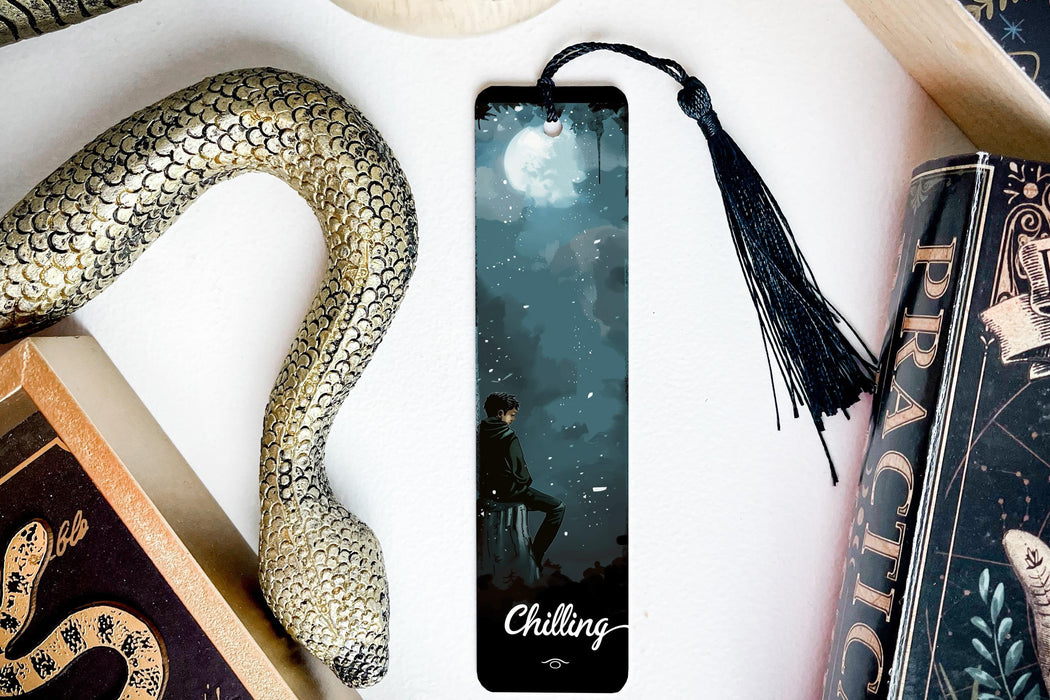 a bookmark with a picture of a person on it