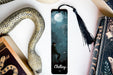 a bookmark with a picture of a person on it