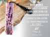 a bookmark with a purple flower design on it