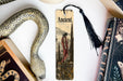 a bookmark with an image of a woman on it
