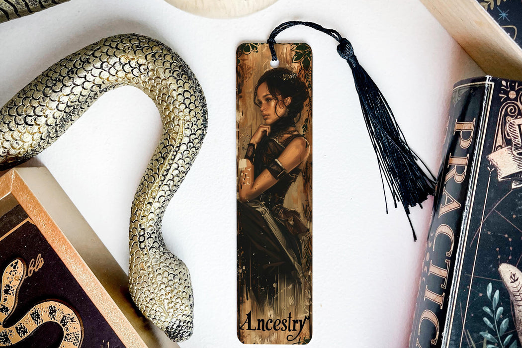 a bookmark with a picture of a man on it