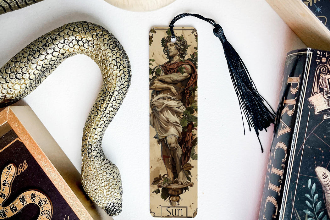a bookmark with a picture of a woman on it