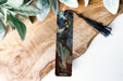 a bookmark with a picture of a woman on it
