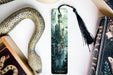 a bookmark with a picture of a castle on it