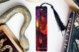 a bookmark with a picture of a man on it