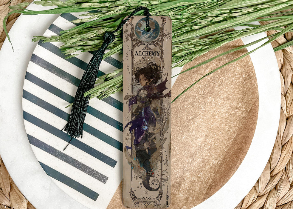 a bookmark with a picture of a girl on it