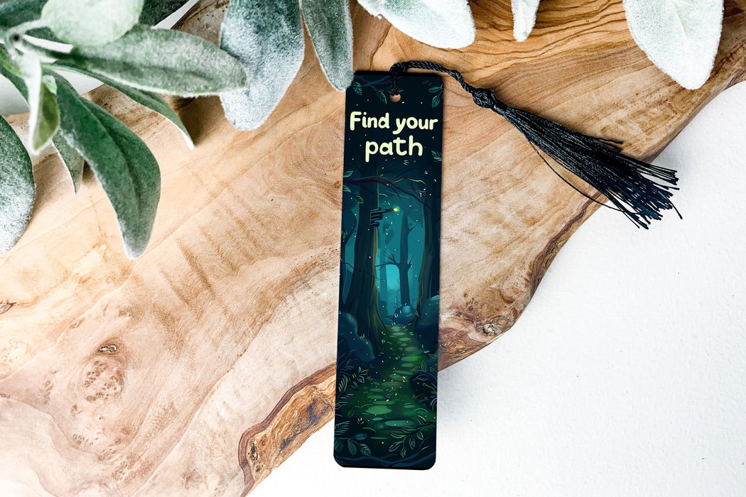 a bookmark with the words find your path on it