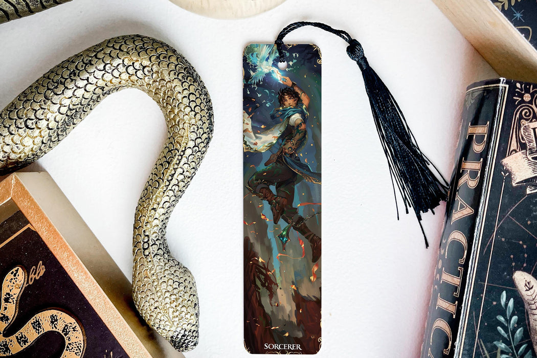 a bookmark with a picture of a woman on it