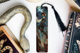 a bookmark with a picture of a woman on it
