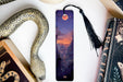 a bookmark with an image of a dragon on it