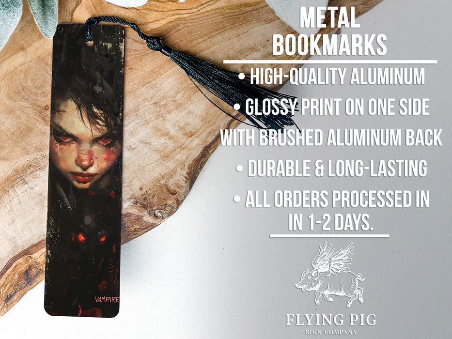 a bookmark with a picture of a woman's face on it