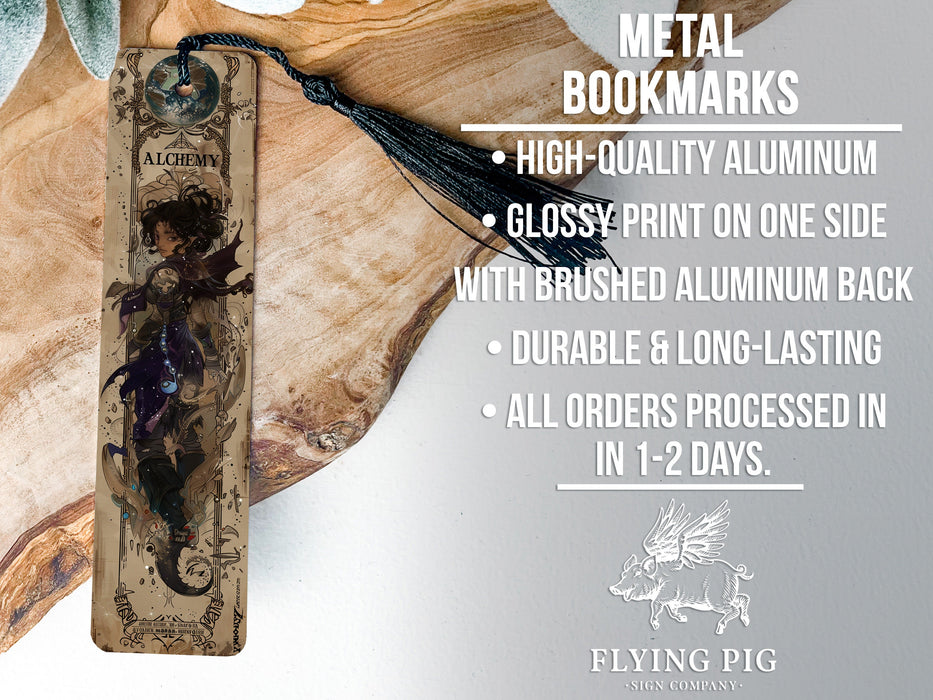 a metal bookmark with a picture of a woman on it