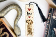 a bookmark with a picture of a dog on it