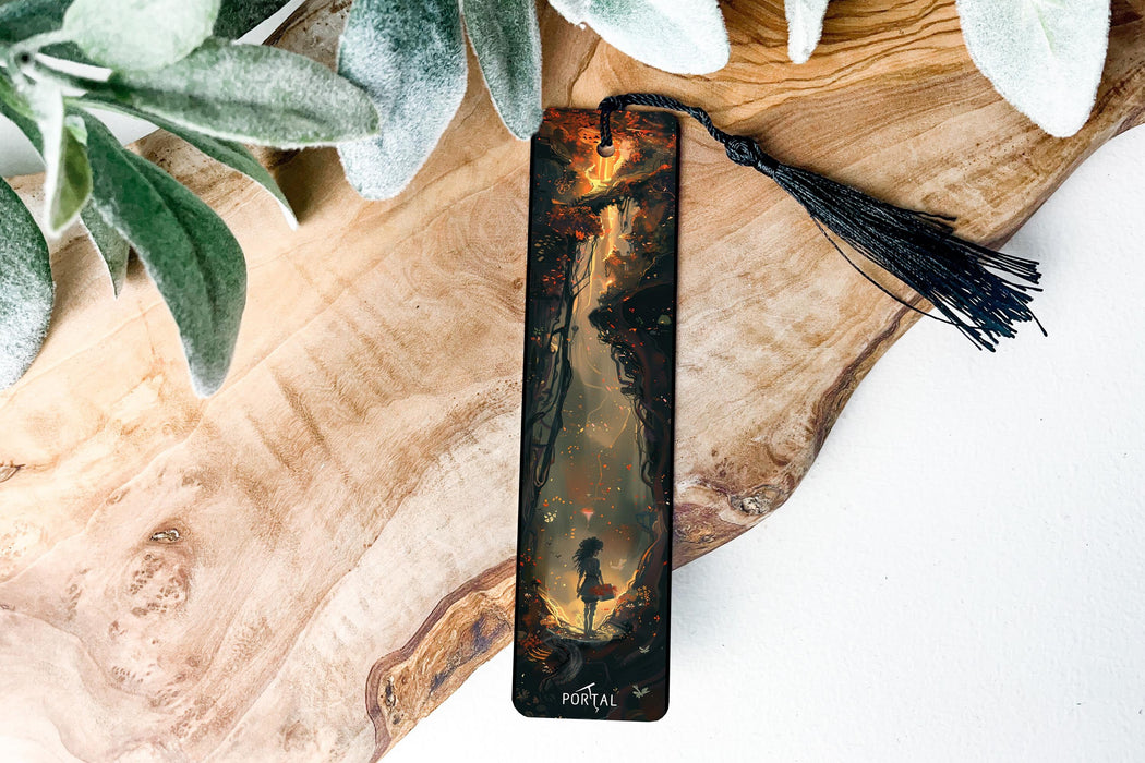 a bookmark with a picture of a person on it