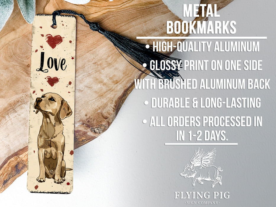 a bookmark with a picture of a dog on it
