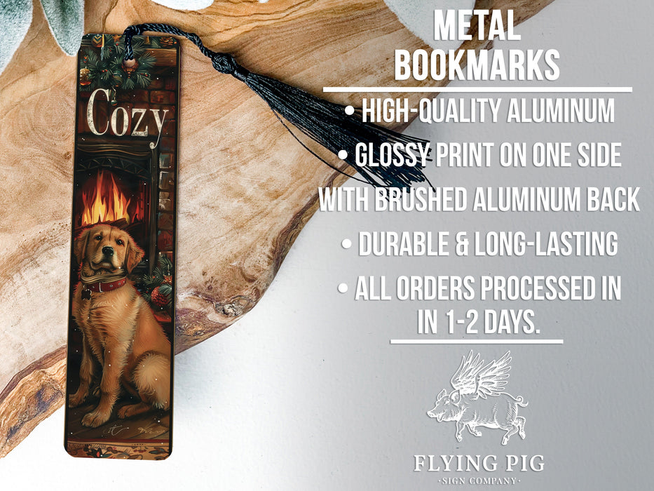 a bookmark with a picture of a dog on it