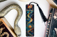 a bookmark with a picture of a snake on it