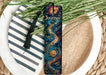 a bookmark sitting on top of a white plate