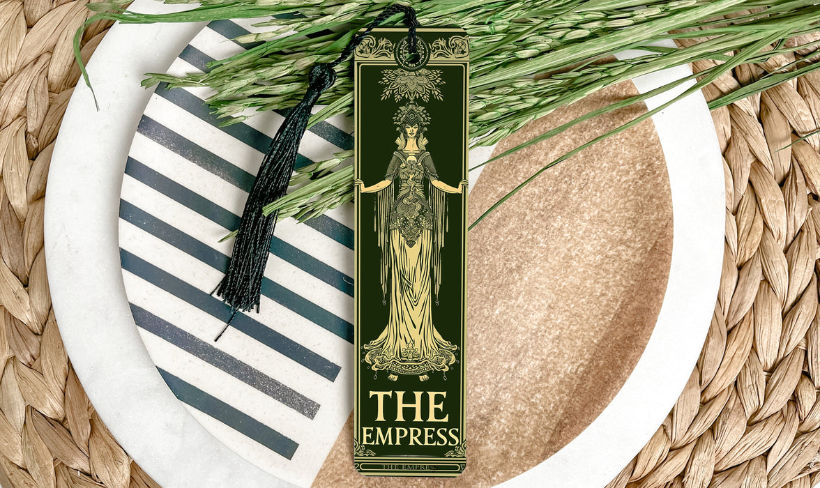 a bookmark with a picture of a woman on it