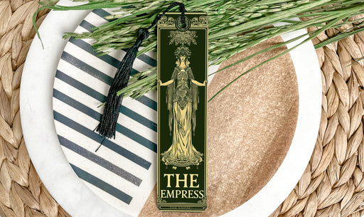 a bookmark with a picture of a woman on it